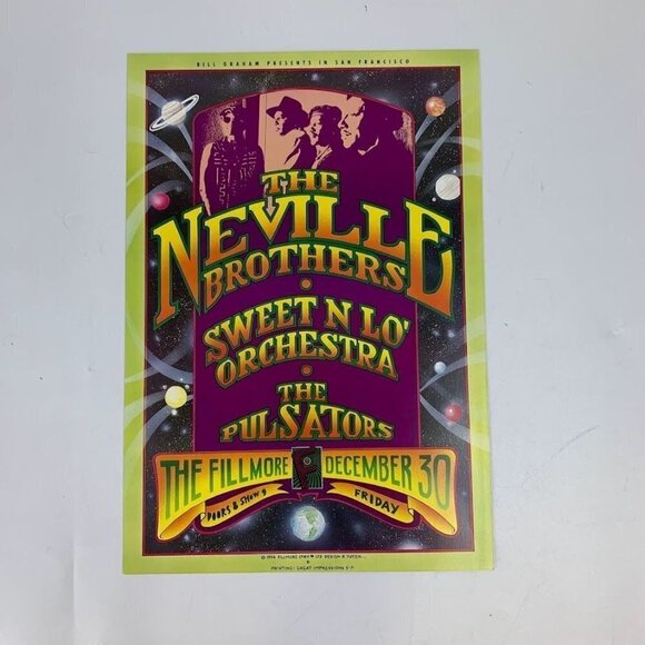 The Neville‎ Brothers Fillmore 1994 Original Concert Poster San Francisco 19x13 - Picture 1 of 10
